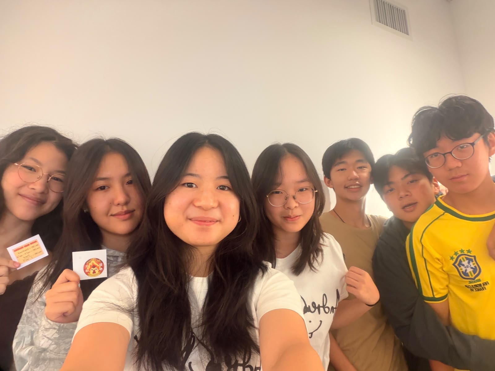 Fire Chicken team with stickers